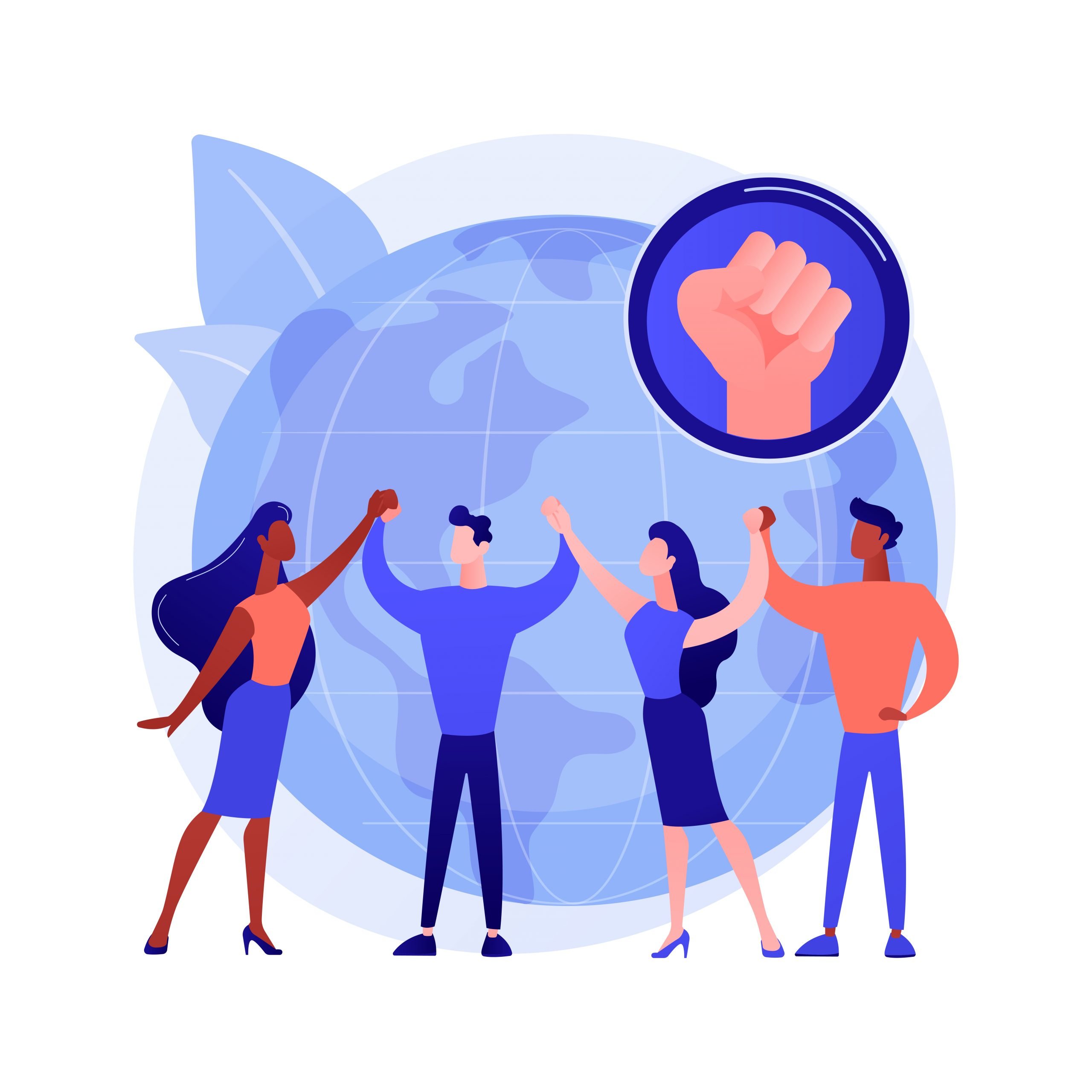 Youth empowerment abstract concept vector illustration