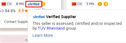 Alibaba verified supplier