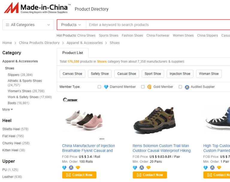 China shoes website 