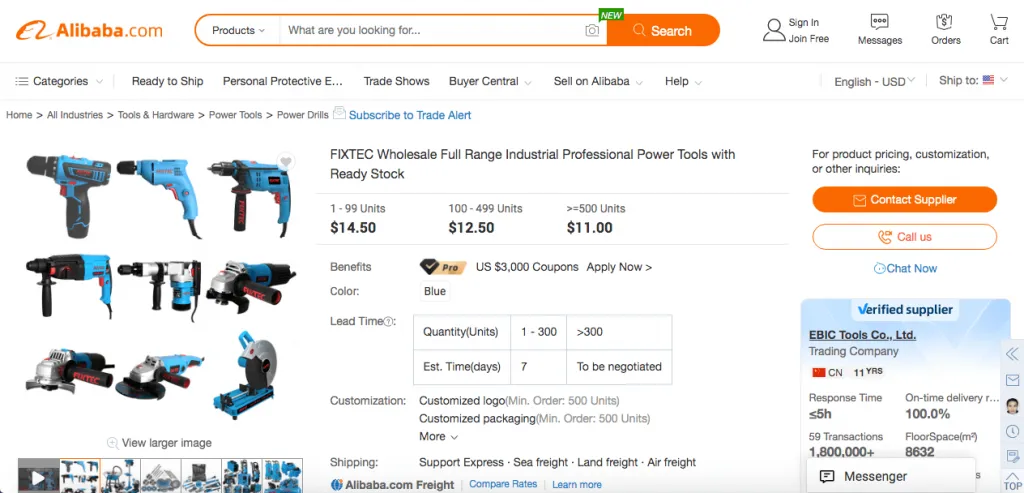 12.import power tools from China