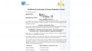 What is the Certificate of Conformity