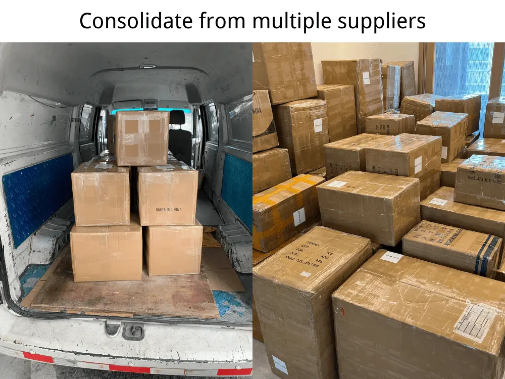 Consolidation, automatic pick & pack, and end-to-end delivery