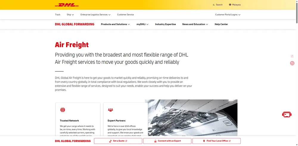 Cross-Border Logistics Method from China DHL-Air-Freight-DHL-Global-Forwarding-Malaysia